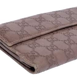Gucci Purple Guccissima Leather Trademark Continental Wallet