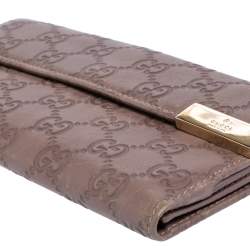 Gucci Purple Guccissima Leather Trademark Continental Wallet