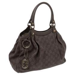 مملوكة مسبقًا حقيبة يد توتس غوتشي "سوكي" جلد غوتشيسيما بنفسجي فاتح متوسطة 