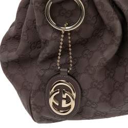 مملوكة مسبقًا حقيبة يد توتس غوتشي "سوكي" جلد غوتشيسيما بنفسجي فاتح متوسطة 