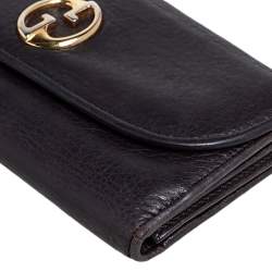 Gucci Dark Brown Leather 1973 Flap Continental Wallet