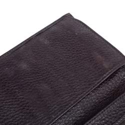 Gucci Dark Brown Leather 1973 Flap Continental Wallet