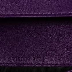 Gucci Purple Guccissima Leather Flap Continental Wallet