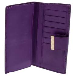 Gucci Purple Guccissima Leather Flap Continental Wallet