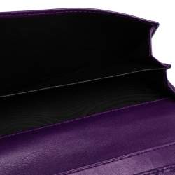 Gucci Purple Guccissima Leather Flap Continental Wallet