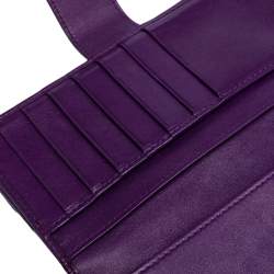 Gucci Purple Guccissima Leather Flap Continental Wallet