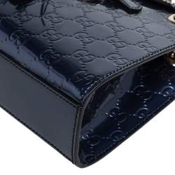 Pre Owned حقيبة كتف غوتشي إميلي جلد غوتشيسيما أسود صغيرة بسلسلة