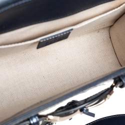 Pre Owned حقيبة كتف غوتشي إميلي جلد غوتشيسيما أسود صغيرة بسلسلة