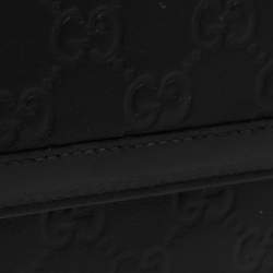 Gucci Black Guccissima Leather Charmy Continental Wallet