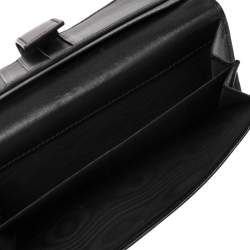 Gucci Black Guccissima Leather Charmy Continental Wallet