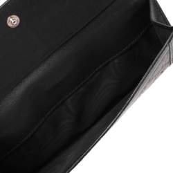 Gucci Black Guccissima Leather Charmy Continental Wallet