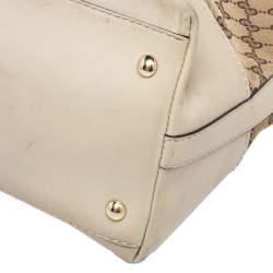 Pre Owned Gucci Beige GG Canvas And Leather Lovely Heart Hobo
