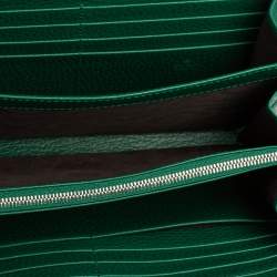 Pre Owned Gucci Green Leather Dionysus Wallet On Chain