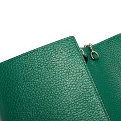 Pre Owned Gucci Green Leather Dionysus Wallet On Chain