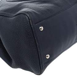 Pre Owned حقيبة يد توتس غوتشي سوهو جلد محبب أزرق كحلي متوسطة 