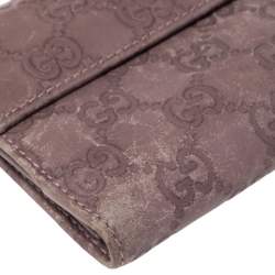 Gucci Old Rose Guccissima Leather Trademark Continental Wallet