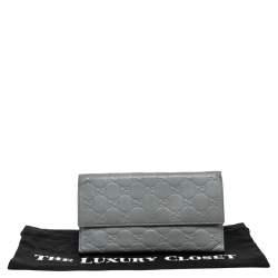 Gucci Grey Guccissima Leather Continental Wallet