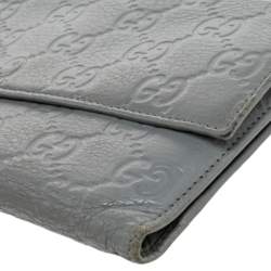 Gucci Grey Guccissima Leather Continental Wallet