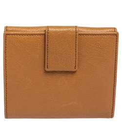 Gucci Tan Leather Interlocking G Studded French Wallet
