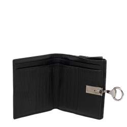 مملوكة مسبقًا Gucci Black GG Canvas Horsebit Clasp Wallet