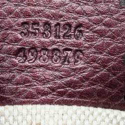 مملوكة مسبقًا حقيبة كتف غوتشي سوهو جلد عنابي ميتاليك كبيرة بسلسلة