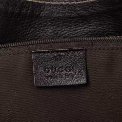 Pre Owned Gucci Beige/Ebony GG Canvas and Leather New Ladies Web Tote