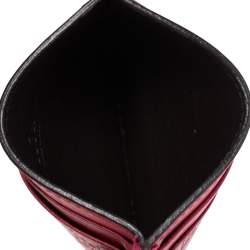 Pre Owned Gucci Red Guccissima Leather Card Holder