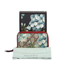 مملوكة مسبقًا Gucci Brown/Beige Fabric Coated Canvas Blooms Wallet