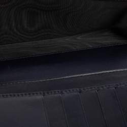 مملوكة مسبقًا Gucci Beige/Navy Blue GG Canvas and Leather Ladies Web Continental Wallet