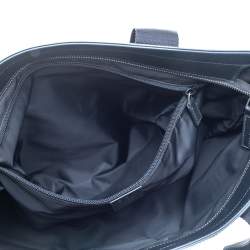 Pre Owned Gucci Black Canvas Web Detail Tote