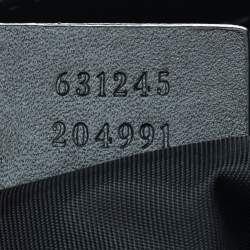 Pre Owned Gucci Black Canvas Web Detail Tote