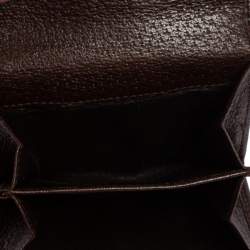 مملوكة مسبقًا محفظة غوتشي قلاب فرنش جلد وكانفاس جي جي عاجي/ بيج