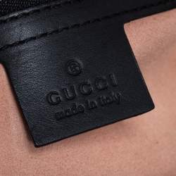 مملوكة مسبقًا حقيبة كتف غوتشي مارمونت  GG جلد ماتيلاس أسود مزين باللؤلؤ 