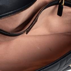 مملوكة مسبقًا حقيبة كتف غوتشي مارمونت  GG جلد ماتيلاس أسود مزين باللؤلؤ 