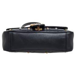 مملوكة مسبقًا حقيبة كتف غوتشي مارمونت  GG جلد ماتيلاس أسود مزين باللؤلؤ 