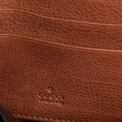 Gucci Beige/Brown GG Canvas and Leather Tassel Zip Around Wallet