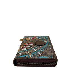 Gucci Brown GG Canvas Gucci x Disney Donald Duck Continental Wallet