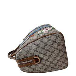 Gucci Beige/Brown GG Canvas Embroidered Bsoton Bag 