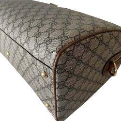 Gucci Beige/Brown GG Canvas Embroidered Bsoton Bag 
