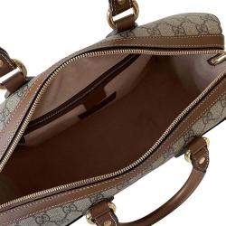 Gucci Beige/Brown GG Canvas Embroidered Bsoton Bag 