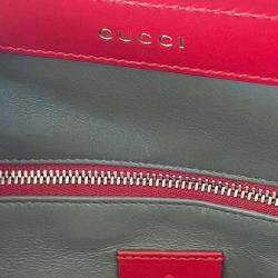 Gucci Red Leather Zumi Medium Top Handle Bag