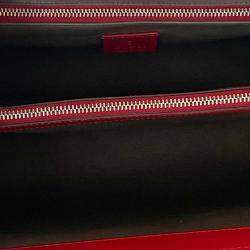Gucci Red Leather Zumi Medium Top Handle Bag