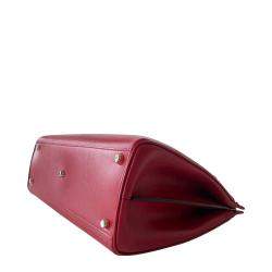Gucci Red Leather Zumi Medium Top Handle Bag