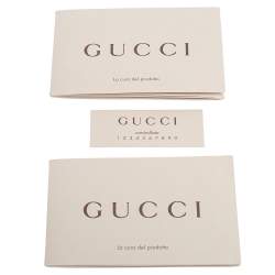 Pre Owned Gucci Brown Patent Leather Medium Bright Bit Tote