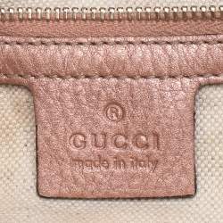 مملوكة مسبقًا حقيبة ساتشل غوتشي بيل كانفاس GG وجلد بيج 