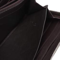 Gucci Brown Guccissima Leather Zip Around Wallet