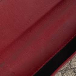 Pre Owned Gucci Beige GG Supreme Canvas Web Bifold Continental Wallet