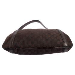 Gucci Brown GG Canvas And Leather Abbey Hobo