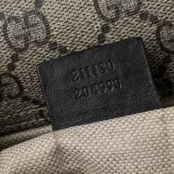 Pre Owned Gucci Beige/Brown GG Supreme Canvas and Leather Web Messenger Bag