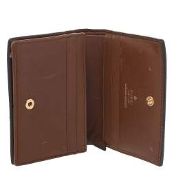 مملوكة مسبقًا Gucci Beige GG Supreme Canvas Limited Edition Bird Embroidered Bifold Card Holder